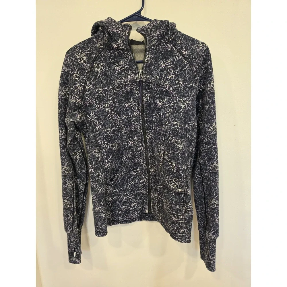 Lululemon Full Zip Scuba Hoodie Fleece Women Size 6 Elevated Basics Thumb Holes